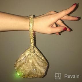 img 5 attached to Women Silver Beaded Clutch Purse Evening Bag For 6.0Inch Android IOS Phones - Cocktail Wedding Party