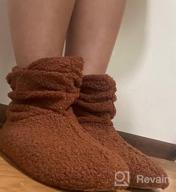 img 1 attached to Women'S Plush Fleece Bootie Slippers With Memory Foam, Warm Curly Fur House Shoes review by Micael Rau