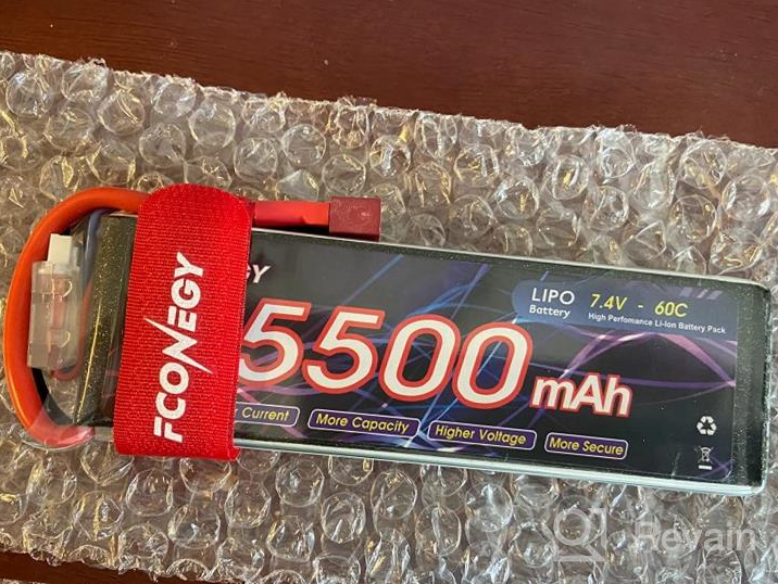 img 1 attached to FCONEGY 2S Lipo Battery 7.4V 60C 5500MAh Softcase Lipos With Deans T Connector And XT60 Plug For RC Car Trucks Truggy Boat 1/8 1/10 RC Vehicles (2 Pack) review by Willie Ogunlana
