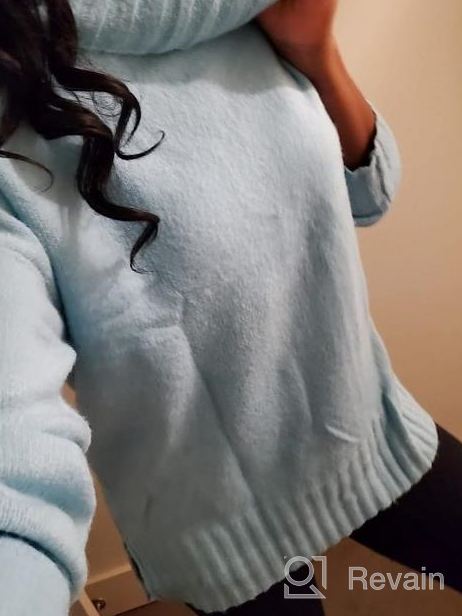 img 1 attached to FISACE Women'S Oversized Turtleneck Cable Knit Pullover Sweater Long Sleeve Top review by Kim Kajer