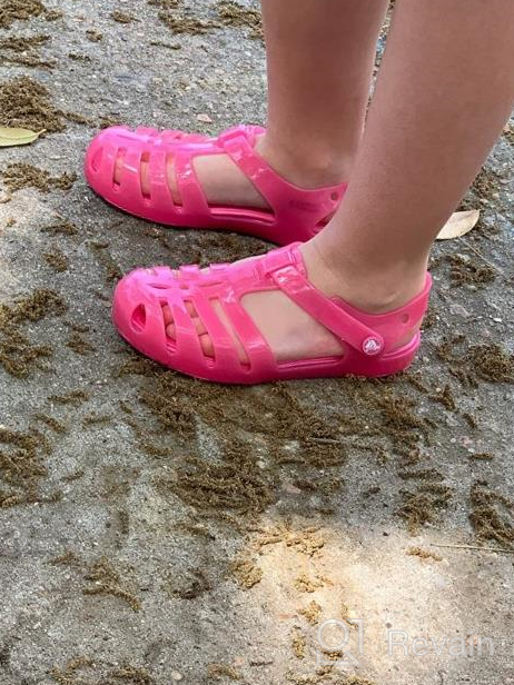 img 1 attached to 👧 Crocs Children's Isabella Sandal Preschool - Water Shoes, Slip-On Kid's Sandals review by Rick Bear