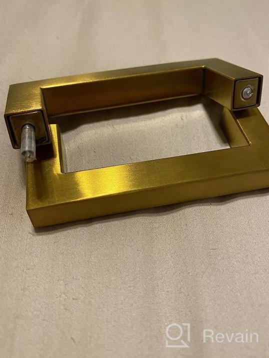 img 1 attached to Enhance Home Decor With Homdiy 6 Pack Brushed Brass Cabinet Pulls - Gold Square Handles For Cabinets And Drawers review by James Jack