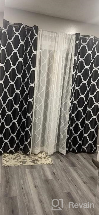 img 1 attached to Red Melodieux Moroccan Style Grommet Curtains - 42X84 Inches - Thermal Insulated And Room Darkening Blackout - Set Of 2 Panels For Living Room review by Allen Tchida