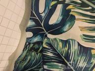 img 1 attached to Artistic Botanical Green Leaves Shower Curtain Set With Hooks - Tropical Palm Print On White Background - 72" X 72" Fabric Bathroom Curtain For Stunning Décor review by Nick Grays