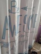 img 1 attached to Add Style And Inspiration To Your Bathroom With MDesign'S Be Awesome Shower Curtain In Almond - Durable, Easy-Care, And Machine Washable review by Lauren Morrison