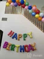 img 1 attached to Eco-Friendly Happy Birthday Balloon Banner - 16-Inch Mylar Foil Letters Sign Bunting For All Ages - Reusable Party Decorations And Supplies For Girls, Boys, And Adults review by Jazz Rajasingam