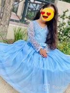 img 1 attached to Kids Lace Flower Girl Dress Wedding Bridesmaid Pageant Party Prom Ball Gown Princess Tulle Puffy Dresses review by Katherine Treadwell