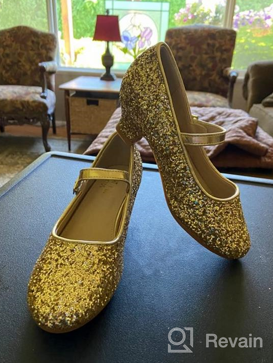 img 1 attached to Dazzle Your Little Princess: EIGHT 💎 KM Glittery Girls' Shoes Perfect for Weddings review by Brandon Burnham