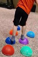 img 1 attached to Yes4All Balance Pods And Disc Set - Geometric And Rocky Shapes For Stability Training, Core Strength, Coordination, Massage For Adults, Obstacle Course For Kids And Dogs review by Mike Skinner