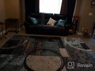 img 1 attached to Modern Circle Design Gray Area Rug - Soft And Stylish Decor For Your Home review by Brian Motley