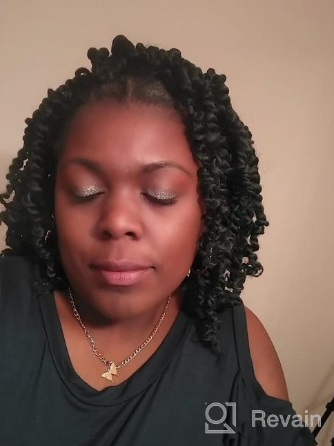 img 1 attached to 30In 7Pcs TOYOTRESS Tiana Passion Twist Pre-Twisted Crochet Braids - Natural Black Synthetic Hair Extension review by Jose Gerber