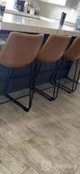 img 1 attached to Waleaf 30 Inch PU Faux Leather Counter Bar Height Stools With Back, Black Metal Legs Upholstered Modern Armless Stool, Pub Chairs For Dining Room Coffee House Rustic Bar, Set Of 2 (Black) review by Jacob Mendoza