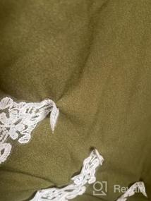 img 5 attached to Женское повседневное платье-рубашка с завышенной талией, кружевным подолом, свободным топом-туникой и длинными рукавами от KAKALOT