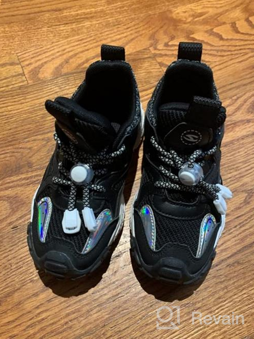 img 1 attached to Shop The Best Running Shoes For Kids - HOBIBEAR Athletic Sneakers With Hook And Loop review by Billy Dotie