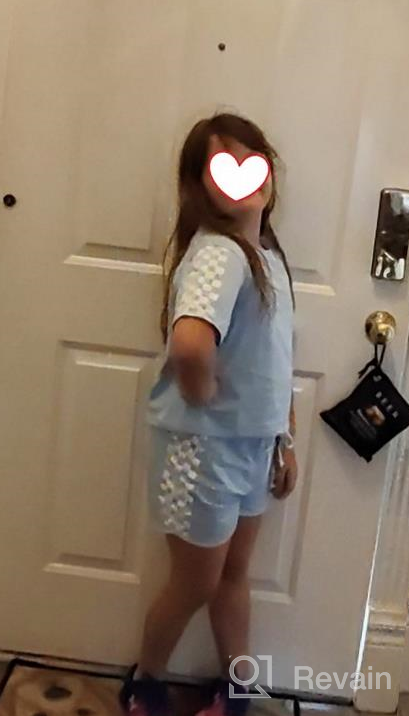 img 1 attached to 👧 Boys' Clothing Sets: Girls Tracksuit Shorts and Pyjama Pieces review by Brent Dietrich