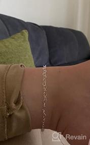 img 5 attached to Magnificent Miabella: Sterling Silver Italian Rolo Heart Link Chain Anklet - Ideal for Women and Teen Girls, Available in 9, 10, and 11 Inch Sizes - Proudly Made in Italy!