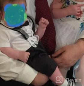img 7 attached to HMD Baby Boy Gentleman White Tuxedo Onesie Jumpsuit With Bowtie Overall Romper, Sizes 0-18 Months
