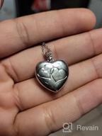 img 1 attached to Personalized 925 Sterling Silver Forever In My Heart Locket Necklace - Holds Pictures | Photo Picture Locket Necklace for Women & Girls review by Greg Floyd