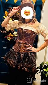 img 6 attached to Women'S Steampunk Gothic Overbust Corset And Skirt Set Halloween Costume