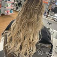 img 1 attached to Transform Your Look With Real Human Hair Weft Extensions In Sunny Brown With Dark Brown Highlights And Caramel Blonde Tones - 100G, 18Inch Length review by Nathan Guzman