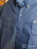 img 1 attached to Mens Denim Button Down Shirt - Long Sleeve Collared Casual Work Regular Fit Jean Top review by Michael Paquette