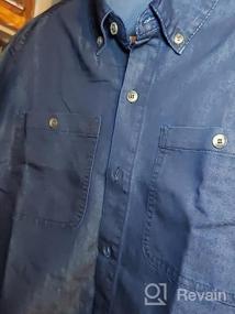 img 8 attached to Mens Denim Button Down Shirt - Long Sleeve Collared Casual Work Regular Fit Jean Top