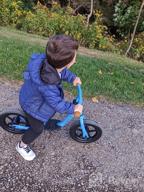 img 1 attached to JOYSTAR 10"/12" Kids Balance Bike For Girls & Boys, Ages 18 Months To 5 Years, Toddler Balance Bike With Footrest & Adjustable Seat Height, First Birthday For Child (Black Blue Green Pink) review by Josh Schweitzer