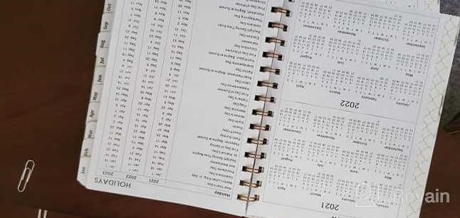 img 1 attached to Academic Planner 2021-2022 - Weekly & Monthly Planner, 8.43" X 6.3", July 2021 - June 2022, Flexible Floral Hardcover With Strong Golden Binding, Elastic Closure, Coated Tabs, Inner Pocket review by Chris Beals