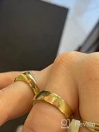 картинка 1 прикреплена к отзыву Набор из 4-х золотых массивных кольцевых колец для женщин, 18К настоящее золотое печатное полированное кольцо для стеклянной стопки - размеры 5-10 от Tyson Mosucka