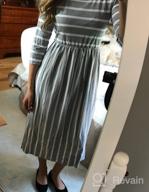 img 1 attached to 👖 Halife Women's Stripe Casual Dress with Pockets & Elastic Waist - 3/4 Sleeves review by Gary Perry