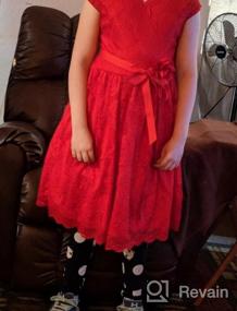 img 5 attached to Пасхальная одежда для девочек, бургундский цвет с цветочным дизайном от IGirlDress