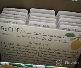 img 8 attached to Стильно организуйте рецепты с помощью Lemon Recipe Box — 60 карточек, 15 разделителей и деревянный держатель!