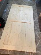 img 1 attached to SMARTSTANDARD 42x84 Sliding Barn Door Kit: DIY Unfinished Solid Spruce Wood Panelled Slab, K-Frame, Natural Finish - Includes 7ft Hardware & Handle review by Justin Ewing