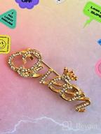 img 1 attached to ROFARSO Queen Crown Brooch Pins - Women's Girls Party Fashion Feminist Rhinestone Crystal Lapel Pin Accessories review by Christina Xiong