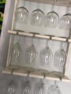 img 1 attached to MyGift Wine Glass Rack - Wall-Mounted Vintage Gray Wood Stemware Rack, 12 Glassware Holder Rack, Wine Glasses Storage Hanger For Bar Kitchen review by Brittney Reynolds