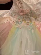 img 1 attached to Weileenice Baby Girls Costume: Rainbow Tulle Princess Tutu Dress with 3D Embroidery and Beading - Perfect for Cosplay! review by Adam Shuler