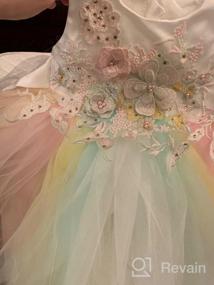 img 8 attached to Weileenice Baby Girls Costume: Rainbow Tulle Princess Tutu Dress with 3D Embroidery and Beading - Perfect for Cosplay!