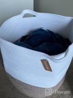 img 1 attached to Collapsible Laundry Hamper With Long Carry Handle And Waterproof Design - 72L Capacity For Clothes, Toys, And More - Includes Washing Bag review by Jim Acquista