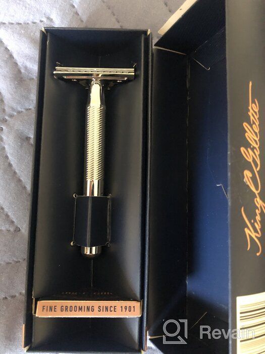 img 1 attached to Chrome Plated King C. Gillette Double Edge 🪒 Safety Razor Handle with 5 Platinum Coated Refills Pack review by Sai A Nyi ᠌