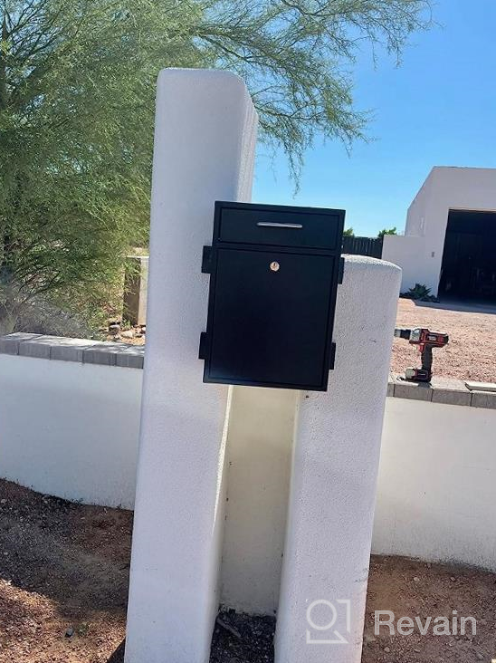 img 1 attached to 📬 KYODOLED Outdoor Steel Key Lock Mailbox: Secure Wall Mount Box for Keys & Mail, Blue Large - 12Hx 10.51Lx 4.68W Inches review by Lakshmi Pennington