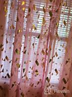 img 1 attached to Add Elegance To Your Living Room With Kotile'S Sheer Gold Foil Confetti Curtains - 84 Inches Long - Set Of 2 Panels review by Raymond Simmons