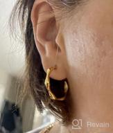 img 1 attached to 14K Gold Plated Hoop Earrings For Women In Silver, Rose Gold, And Gold - Stylish And Trendy Jewelry review by Jeremy Reddick