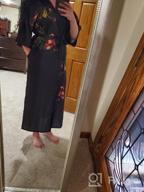 img 1 attached to Women'S Floral Kimono Robe Long Bathrobe Nightgown With Pocket - Ledamon review by Bishop Terry