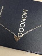img 1 attached to MONOOC Gold Initial Heart Necklace: Dainty Kids Jewelry for Girls, 14K Gold Plated Toddler Necklace with Small Letter Heart - Delicate Baby Initial Jewelry for Little Girls and Children review by Jim Roberts