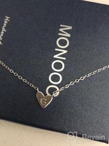 img 8 attached to MONOOC Gold Initial Heart Necklace: Dainty Kids Jewelry for Girls, 14K Gold Plated Toddler Necklace with Small Letter Heart - Delicate Baby Initial Jewelry for Little Girls and Children