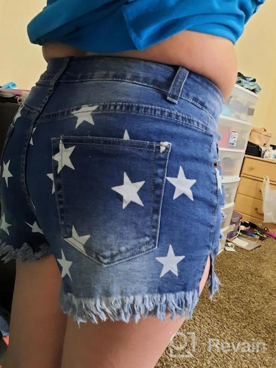img 1 attached to Women'S Denim Hot Shorts Mid Waisted Summer Casual Pockets Short Pants review by Wendy Rodriguez