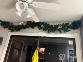 img 7 attached to IMucci 9 FT 100 LED Christmas Garland: Add Holiday Cheer To Your Fireplace Mantel & Table Decor!