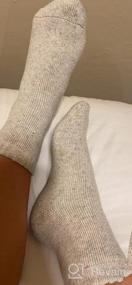 img 6 attached to Get Cozy With Women'S Super Thick Wool Socks - Pack Of 3-5, Soft And Warm Winter Crew Socks In Multicolor