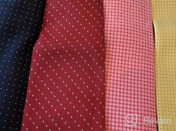 img 1 attached to WeiShang Classic Men'S Silk Tie Necktie Woven JACQUARD Neck Ties review by Brandon Daughenbaugh