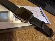 img 1 attached to Upgrade Your Apple Watch Style With OUHENG Genuine Leather Band In Dark Brown With Black Adapter review by Stacy Preddi